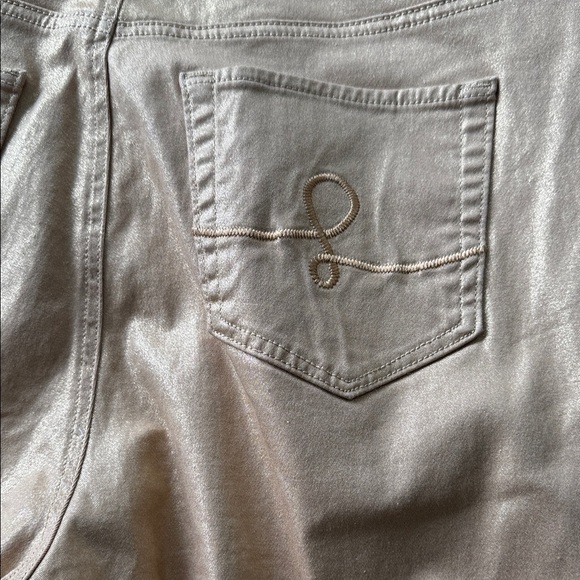 🌴 Lilly Pulitzer GOLD Eagan High Rise Super Sparkly Gold Metallic Pants NWT 16 - Picture 10 of 14